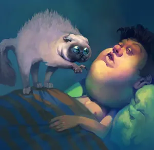 Hilarious Cat Poking Sleeping Human Wallpaper