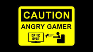 Hilarious Gamer In Action With Funny Facial Expression Wallpaper