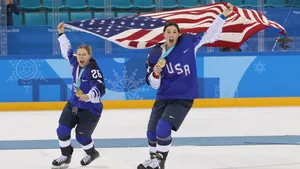 Hilary Knight Kendall Coyne Celebrating Wallpaper