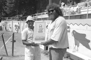 Hillbilly Jim Receiving Award Wallpaper