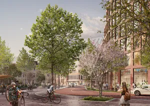 Hilversum Urban Cycling Scene Wallpaper