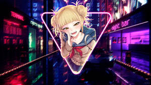 Himiko Toga Neon Smile Wallpaper