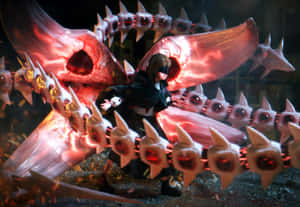 Hinami Fueguchi Sitting On The Rooftop Under A Full Moon Wallpaper