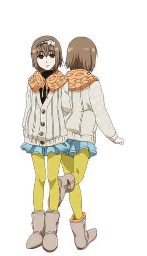 Hinami Fueguchi Striking A Pose In A Beautiful Tokyo Ghoul Illustration Wallpaper