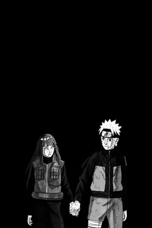 Hinata Hyuga And Uzumaki Naruto Black Wallpaper