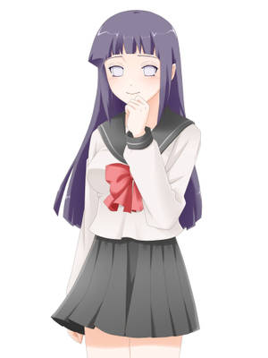 Hinata Hyuga School Uniform Wallpaper