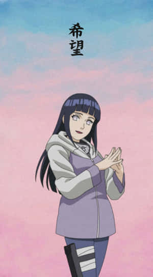 Hinata Uzumaki Pink And Blue Wallpaper