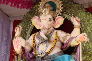 Hindu God Ganesh Sculpture Wallpaper