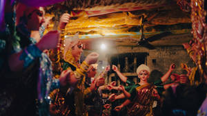 Hindu Goddess Durga Statues Storage Wallpaper