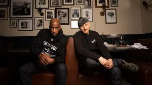 Hip Hop Artistsin Vintage Room Wallpaper