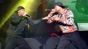 Hip Hop Duo Performanceon Stage Wallpaper