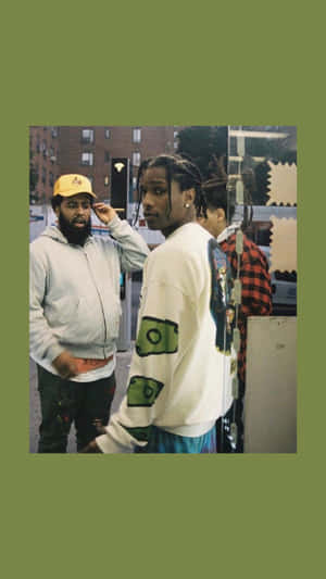 Hip-hop Icon Asap Rocky And Tyler The Creator Making Music Magic. Wallpaper