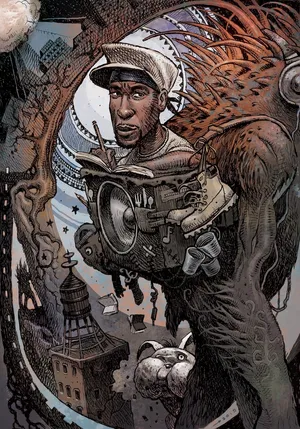 Hip Hop Lyricist Fantasy Artwork Wallpaper