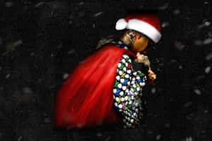 Hip Hop Santain Snowfall Wallpaper