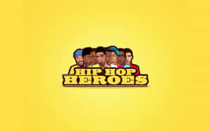 Hiphop Heroes Cartoon Rappers Graphic Design Wallpaper
