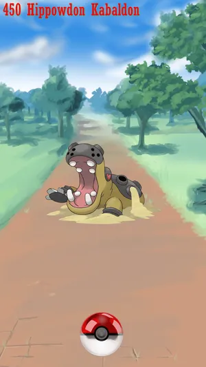 Hippowdon On The Road Wallpaper
