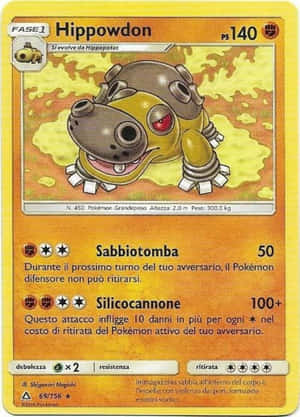 Hippowdon Trading Card In Italian Wallpaper