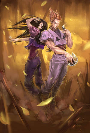 Hisoka 4k With Illumi Duo Wallpaper