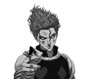 Hisoka Greyscale Digital Art Wallpaper