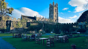 Historic Castle Garden Dining Bristol Wallpaper