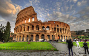 Historic Colosseum Ancient Roman Desktop Wallpaper