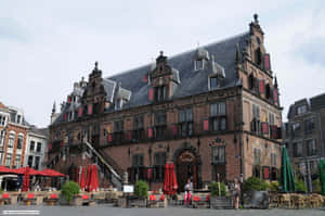 Historic Dutch Building Nijmegen Cafe Wallpaper