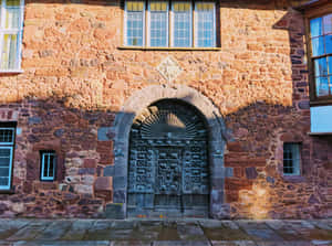 Historic Exeter Building Facade Wallpaper