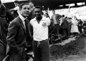 Historic Football Legends Smiling Wallpaper