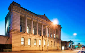 Historic Library Building Twilight Wallpaper