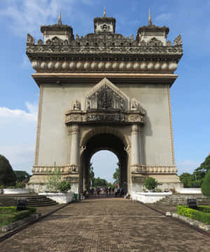 Historic Patuxai War Monument Laos Wallpaper