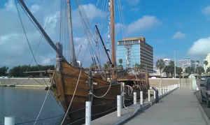 Historic Ship Docked Corpus Christi Waterfront Wallpaper