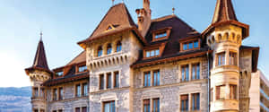 Historic_ Swiss_ Building_ Facade_ Brig Wallpaper