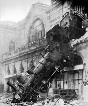 Historic Train Station Crash Wallpaper