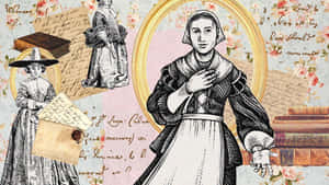 Historical Christian Women Collage Wallpaper