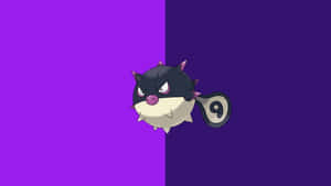Hisuian Qwilfish With Purple Background Wallpaper
