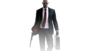 Hitman Full 4k Foggy White Background Wallpaper