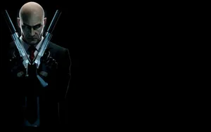 Hitman Minimalist Black Desktop Wallpaper