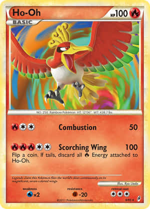 Ho-oh, The Rainbow Pokémon Trading Card Wallpaper