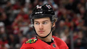 Hockey Player Intense Gaze Wallpaper