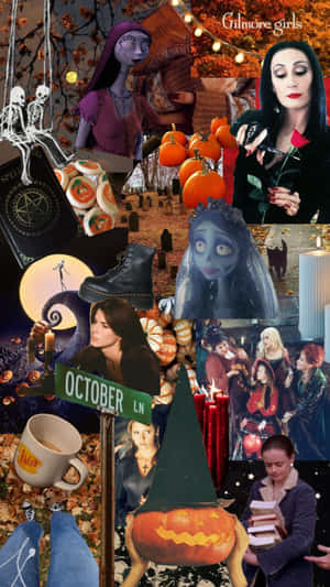 Hocus Pocus Aesthetic Collage Wallpaper