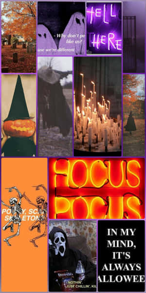 Hocus Pocus Halloween Collage Wallpaper