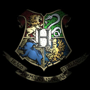 Hogwarts Crest - Emblems Of The Four Houses Wallpaper