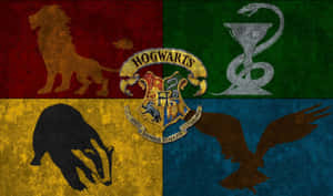 Hogwarts Crest - Symbols Of Magic And Prestige Wallpaper