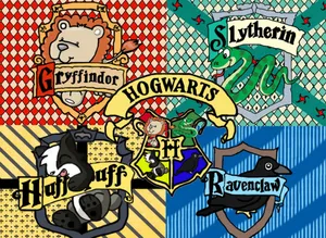 Hogwarts Houses Crests Wallpaper