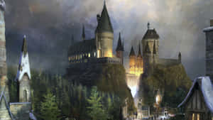 Hogwarts Paint Art Desktop Wallpaper