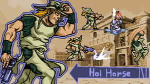 Hol Horse Pixel Art Action Wallpaper