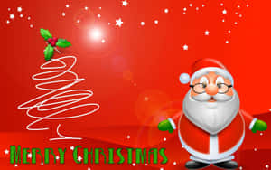 Holiday Cheer With Santa Claus Wallpaper