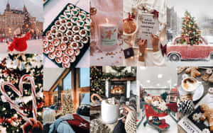 Holiday Collage_ Winter Wonderland Scenes Wallpaper