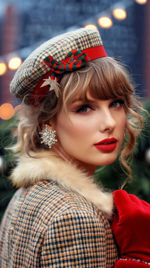 Holiday Glamour Taylor Swift Wallpaper