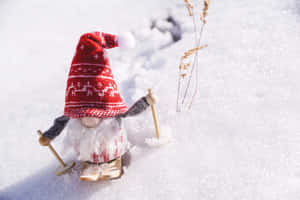 Holiday Spirit In The Air As Christmas Snow Covers The Landscape Wallpaper